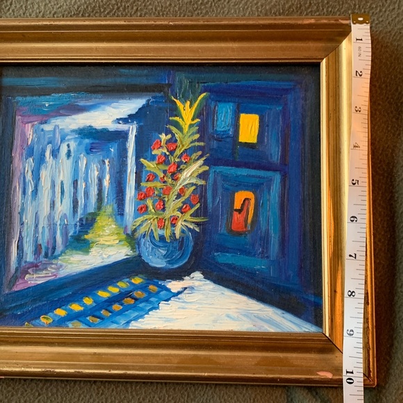 Boarding Gate by Mark Bee 2012. Original oil painting. Approx 12 1/4 x 10 1/4” - Picture 5 of 9